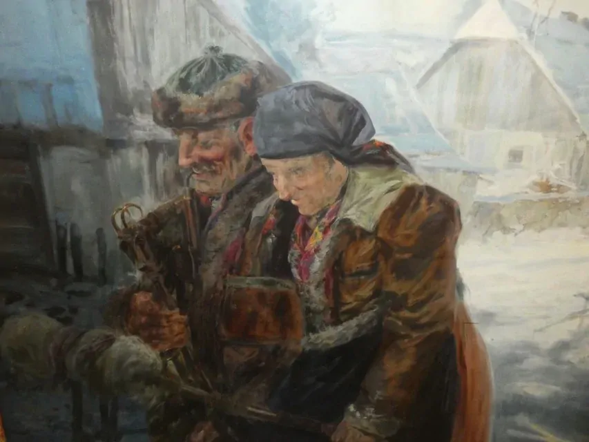 Obraz z Chodska signováno Jan Šebek (1890 - 1966)